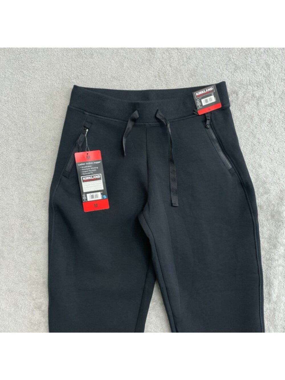 NWT Kirkland Signature Women's M Black Active Jogger Scuba Pants P0639 - Picture 12 of 13